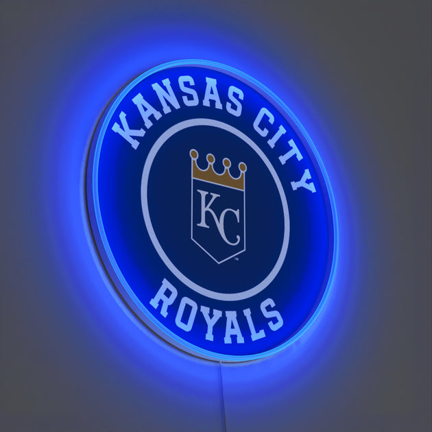 Kansas City Royals Rounded Logo Led Neon Sign