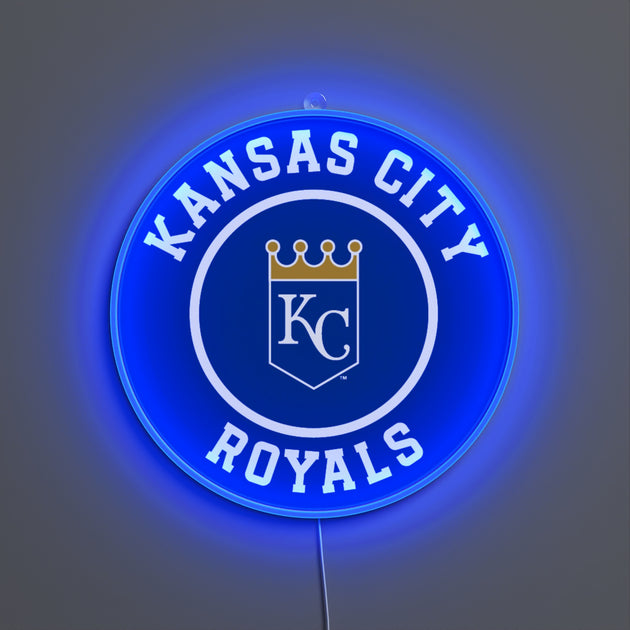 Kansas City Royals Rounded Logo Led Neon Sign