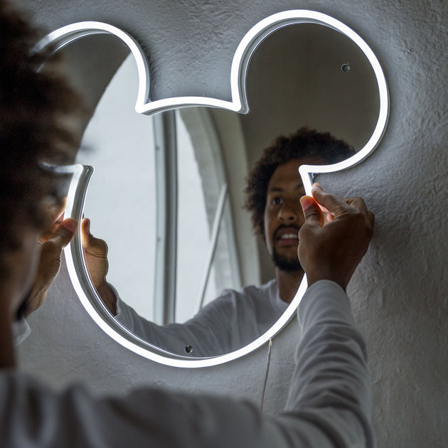 Mickey Silver Mirror by Yellowpop, LED neon sign