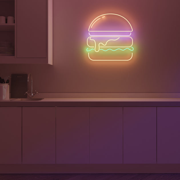 Burger, LED Neon Sign