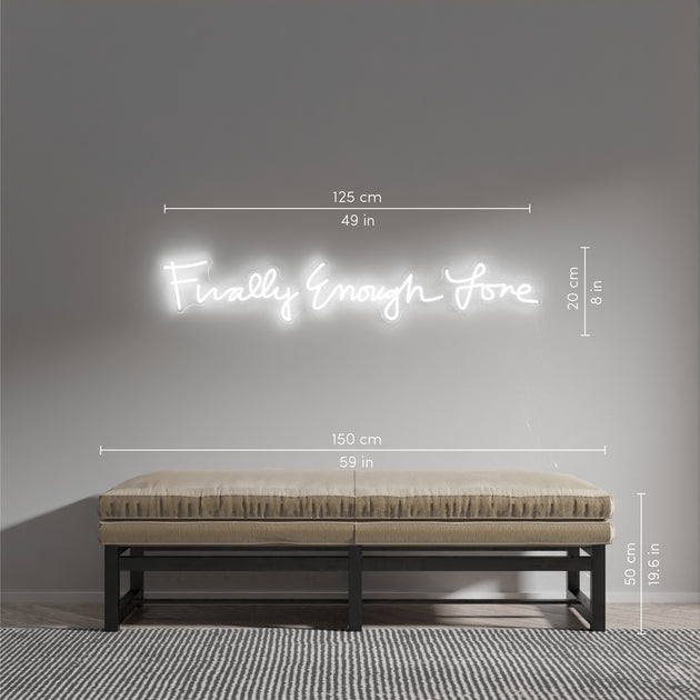 Finally Enough Love by Madonna, LED neon sign