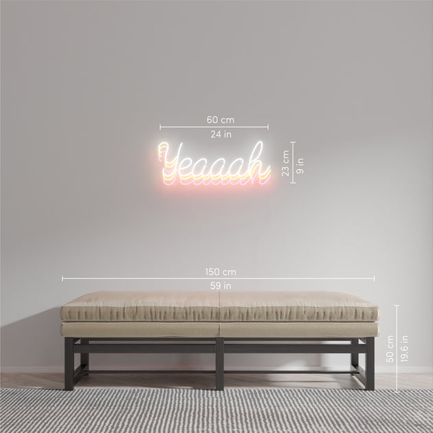 Yeaaah by Zoe Roe, LED neon sign