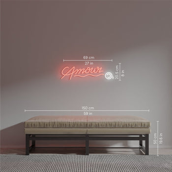 Amour  - LED neon sign by André Saraiva