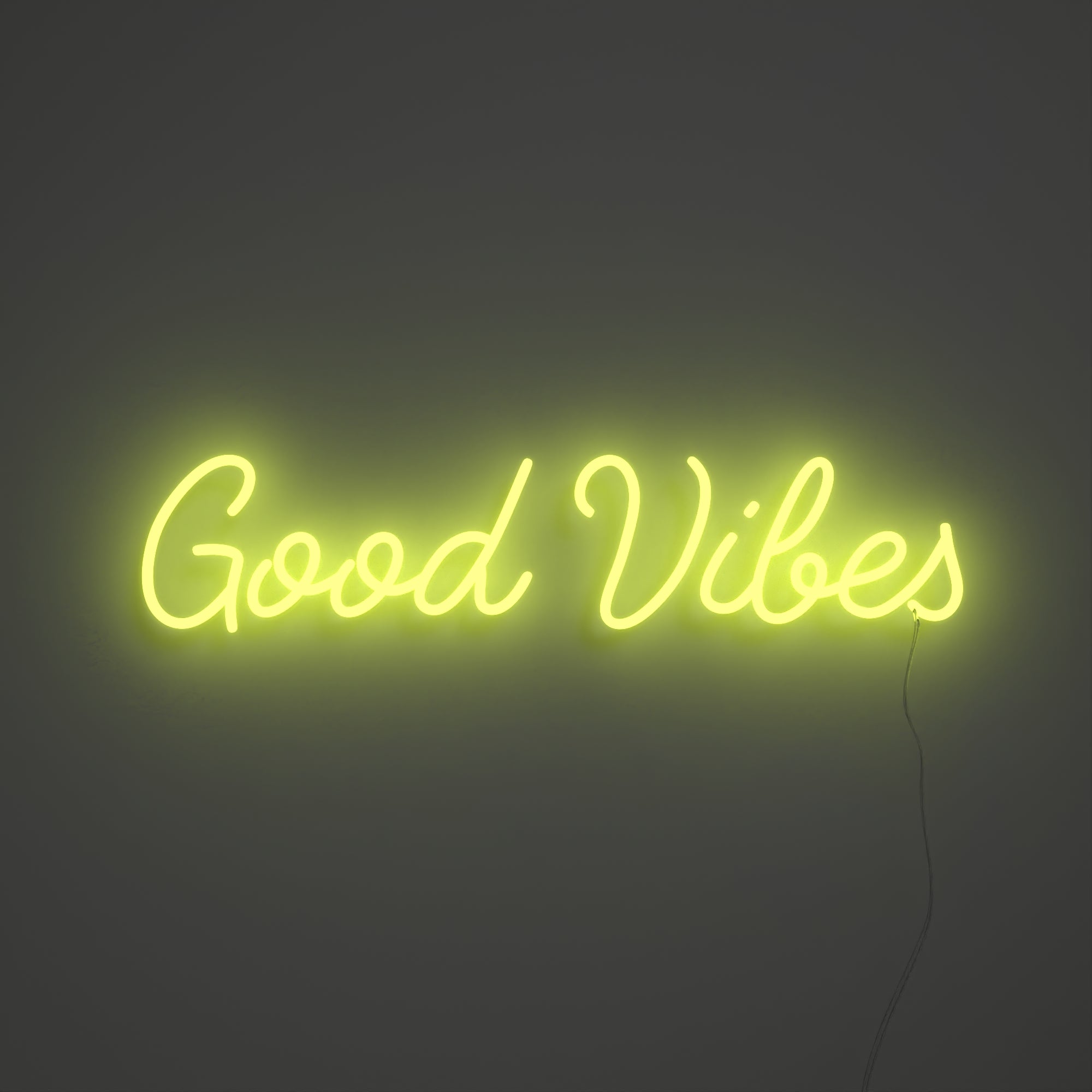 Lovely orders Bright Yellow & Blue Good Vibes Only LED Night Light Room Wall Decor