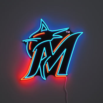 Miami Marlins Logo, LED neon sign