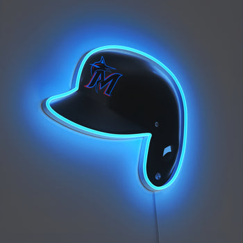 Miami Marlins Helmet, LED neon sign