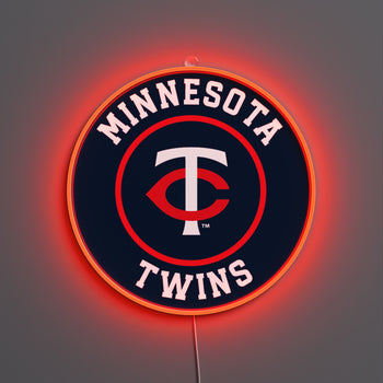 Minnesota Twins Rounded Logo, LED neon sign
