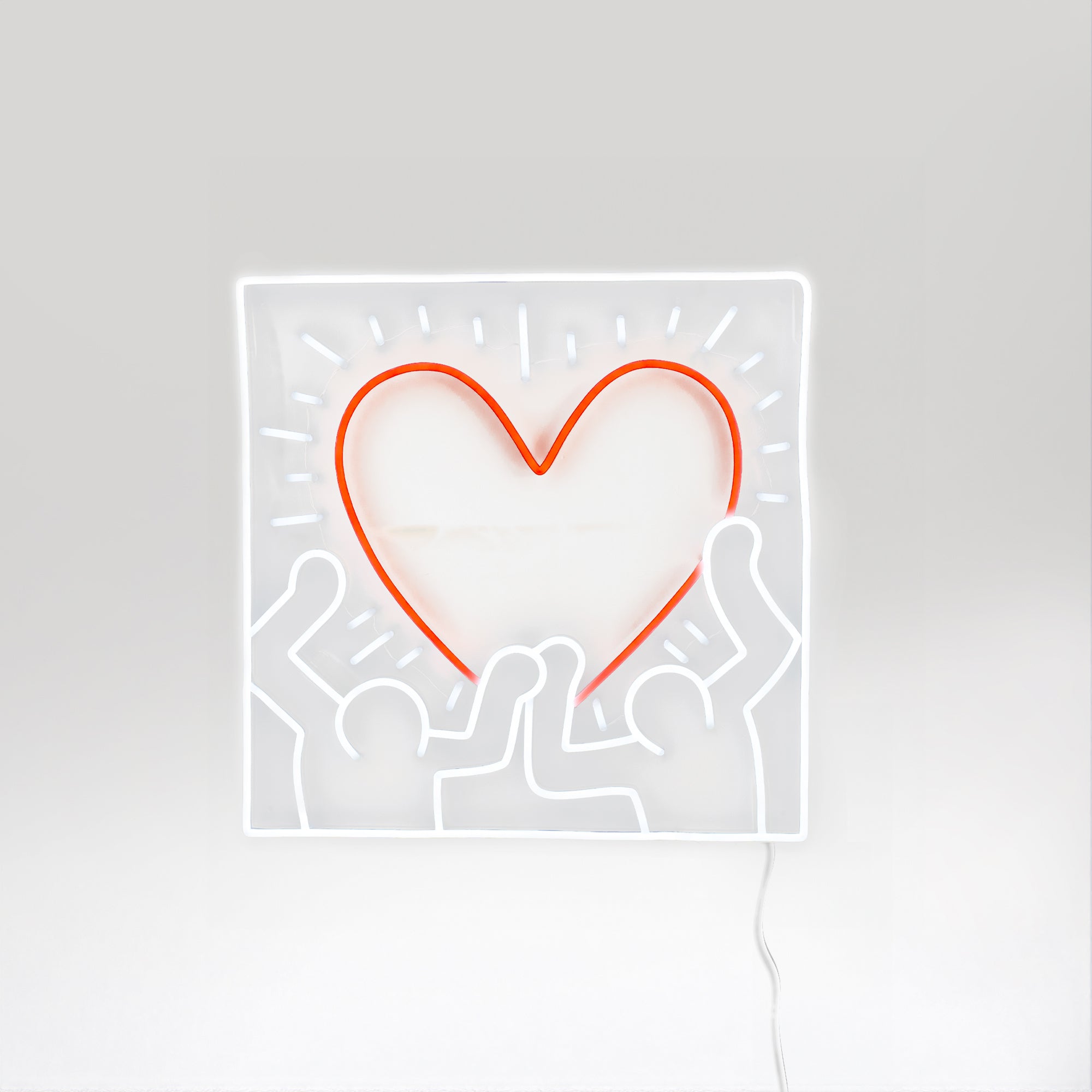 Radiant Heart by Keith Haring Neon Sign Custom Gift for friend, Personlized Wedding Gifts, haring neon light popular Art Handmade Room decor Sign