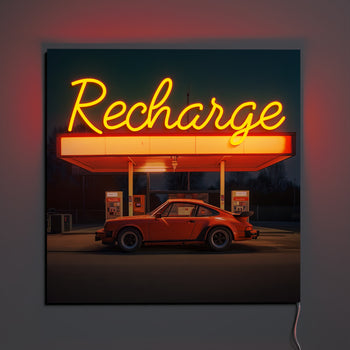 Recharge by Yellowpop Wonderland, led neon sign