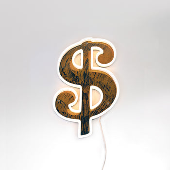 Dollar Sign Yellowpop x Andy Warhol, Led Neon Sign