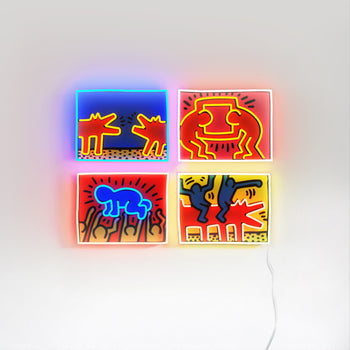 Mix Colored Yellowpop x Keith Haring, Led Neon Sign