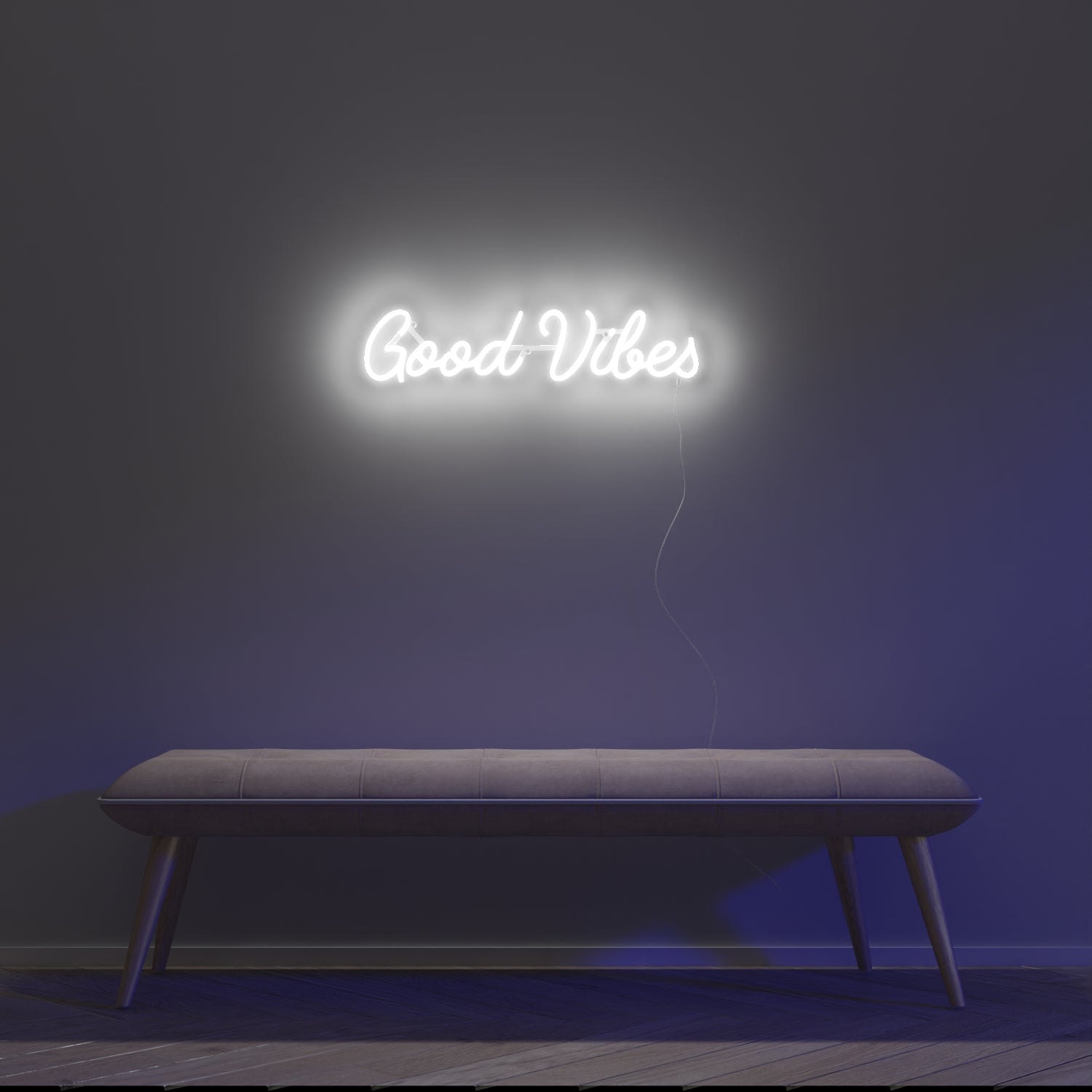 Bright Lovely deals Bight Pure White “Good Vibes Only” LED Light Room Decor