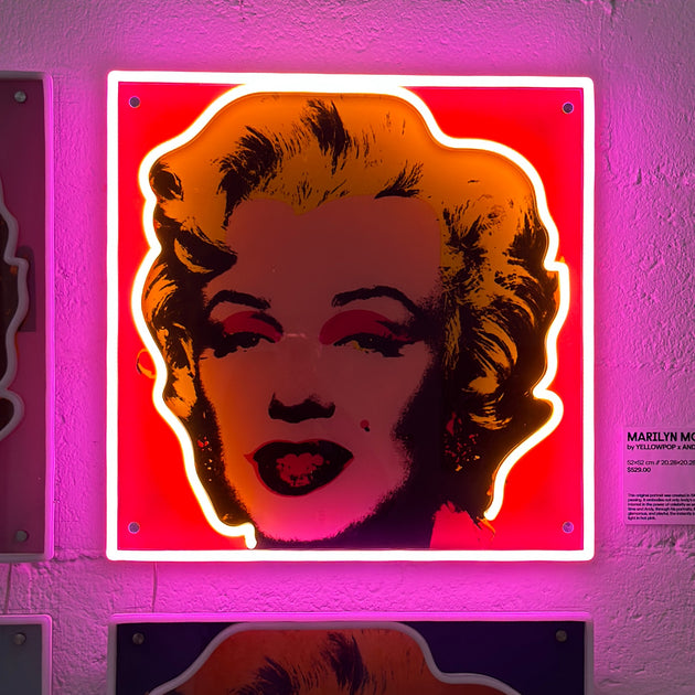 Marilyn Monroe Small by Andy Warhol - LED neon sign