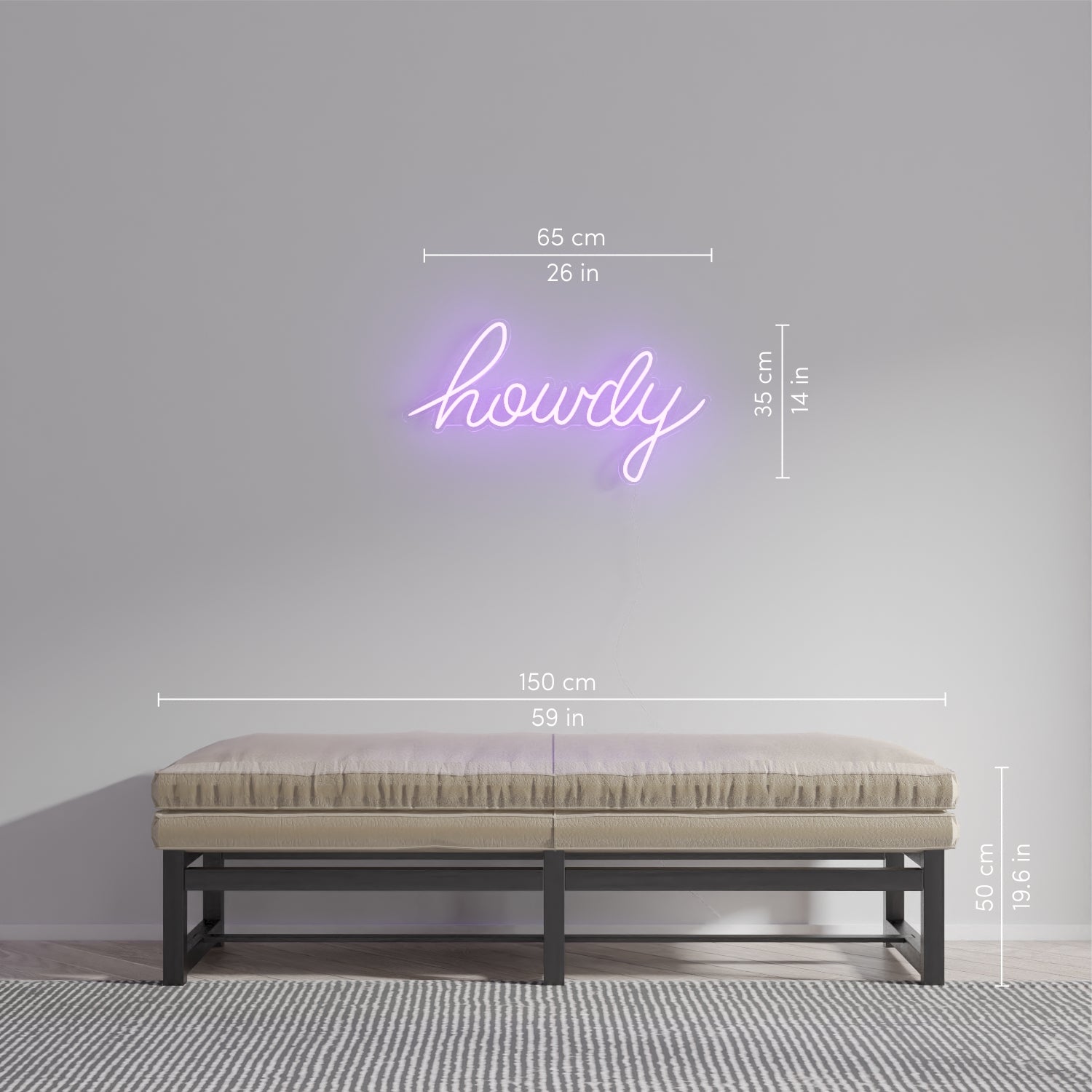 Howdy by Steffi Lynn - LED Neon Sign