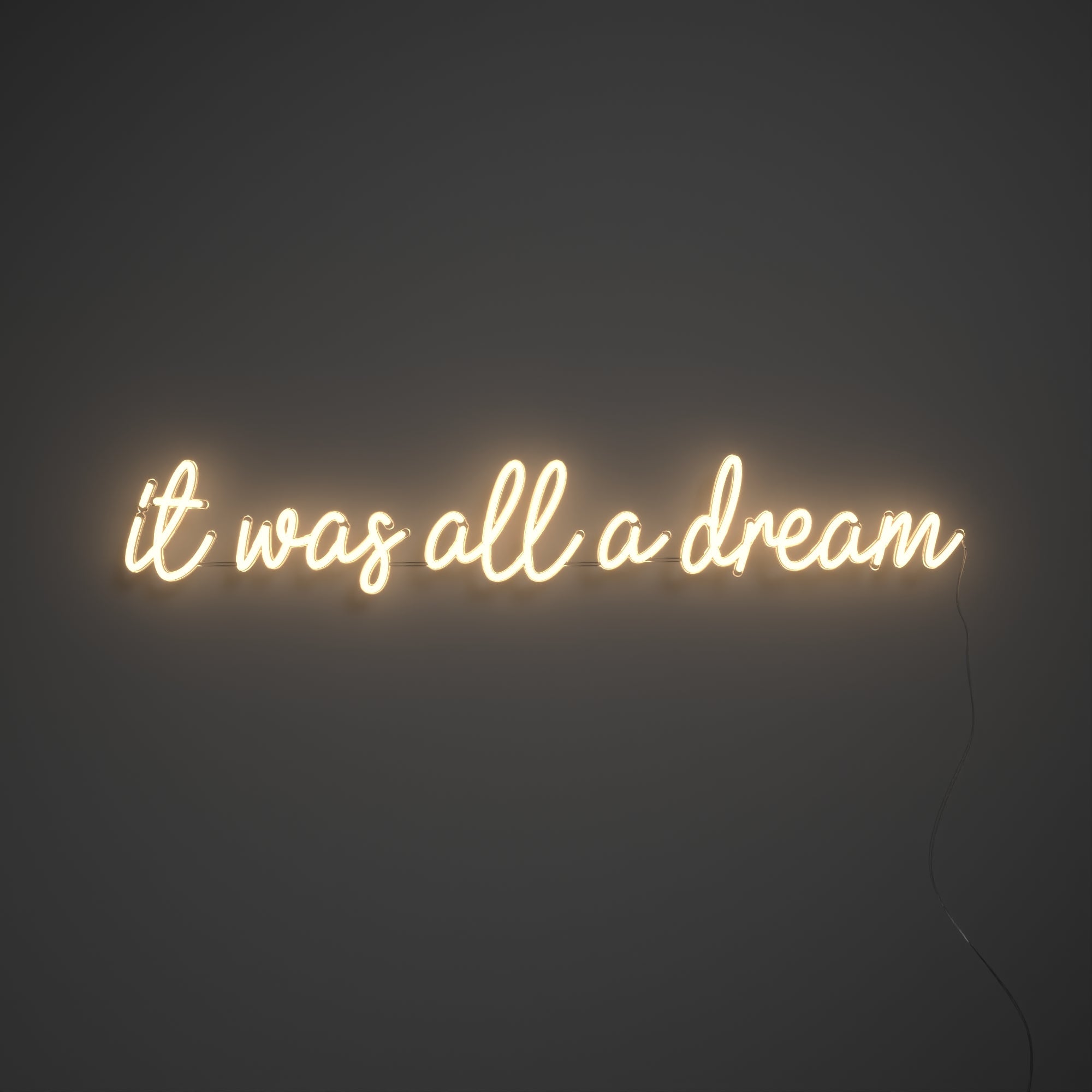 Super Bright Pink “It Was All A Dream” LED Light Sign Wall shops Decoration