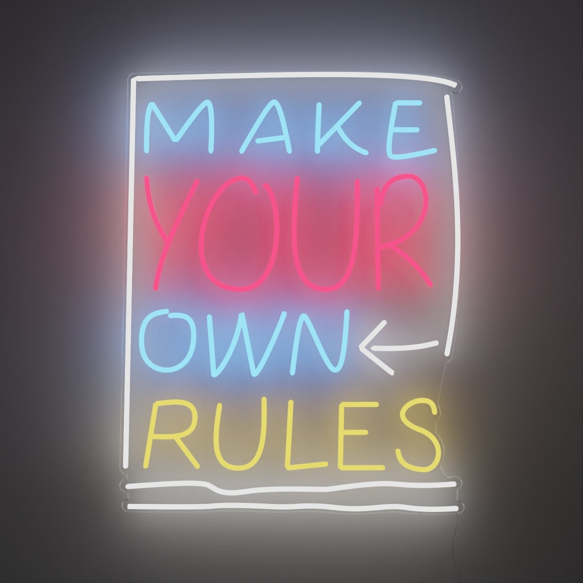 We made a custom neon sign from TikTok-famous brand Yellowpop