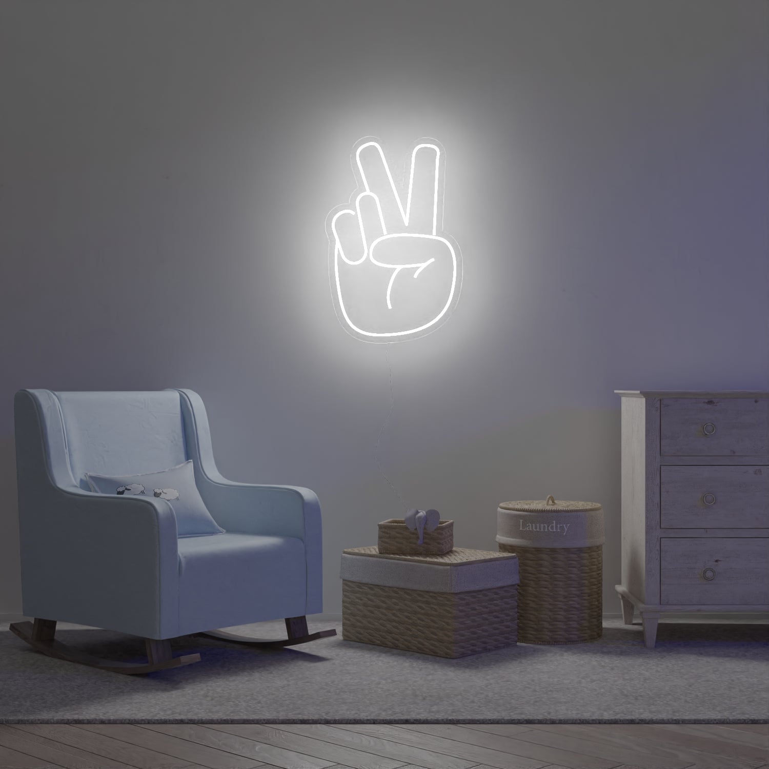 Peace Hand LED neon sign