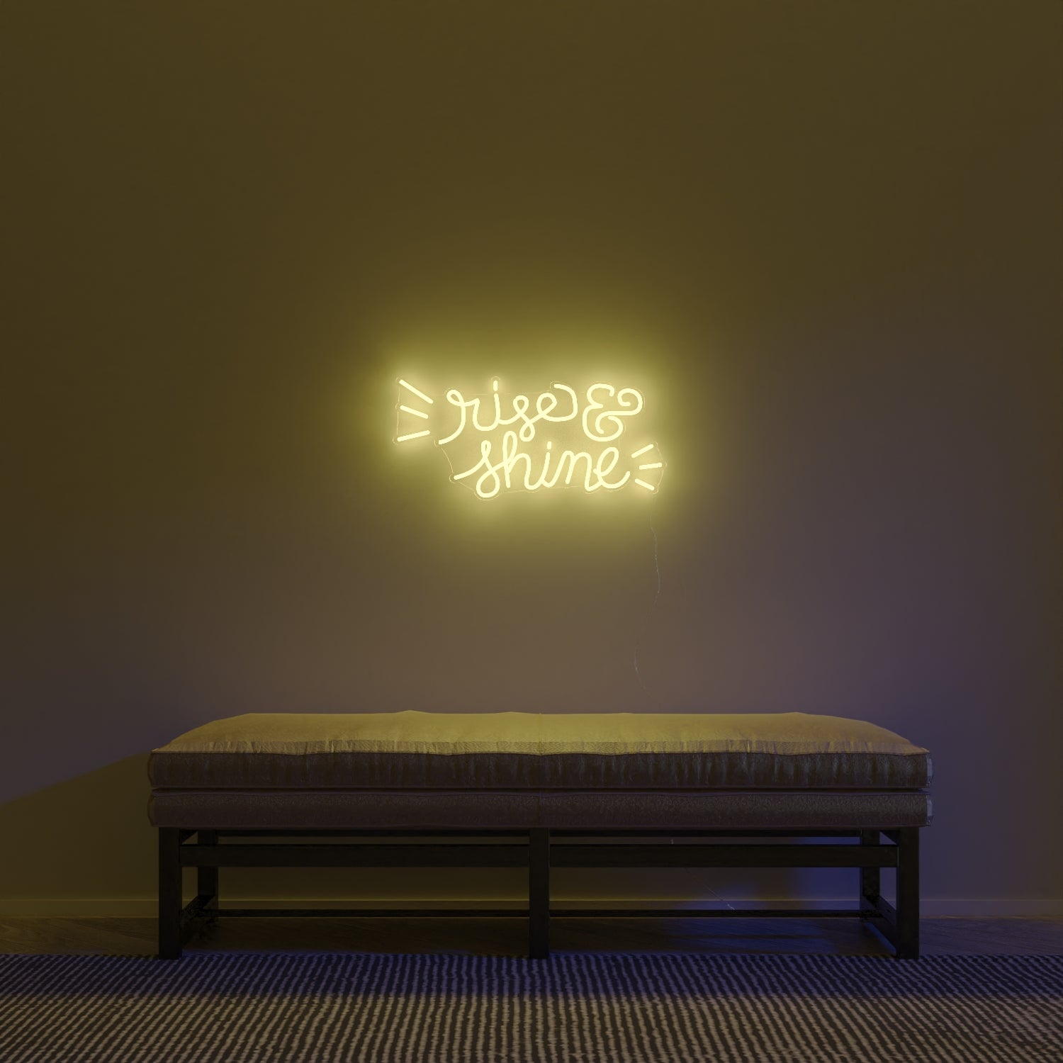 Rise Shine LED neon sign